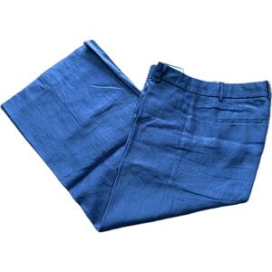 J. Crew Blue Linen Crop Pants